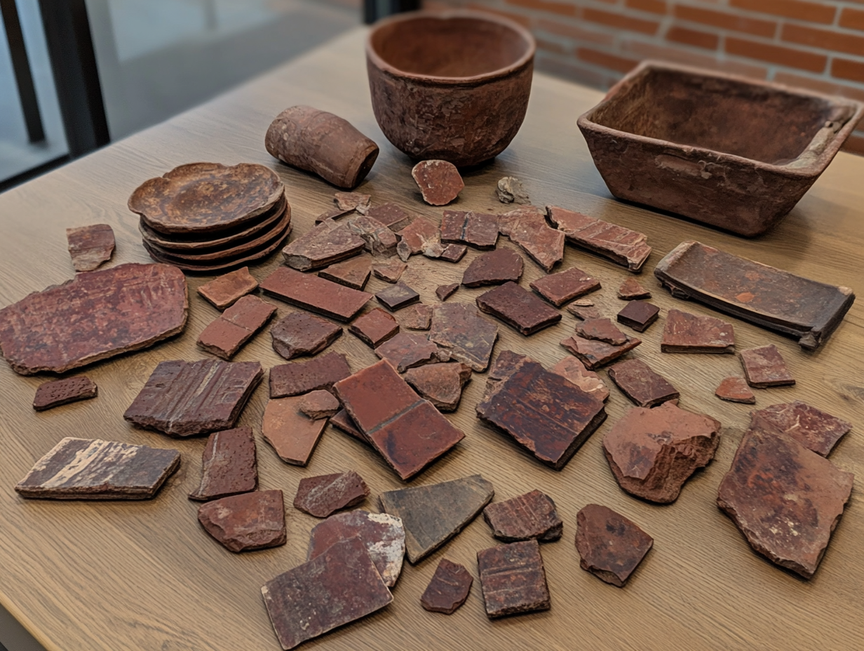 Préparation et disposition des tessons